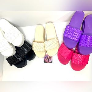 WHITE - Fence Platform Sandles / Slides